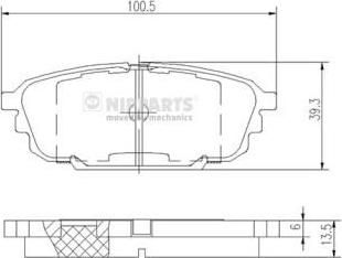 NIPParts J3613017 комплект тормозных колодок, дисковый тормоз на MAZDA 626 V Hatchback (GF)