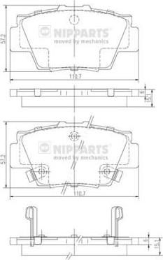 NIPParts J3614010 комплект тормозных колодок, дисковый тормоз на HONDA NSX купе (NA)