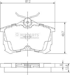 NIPPARTS Колодки тормозные HONDA ACCORD 2.0/2.2/2.4 98> задние (43022SEAE10, J3614015)