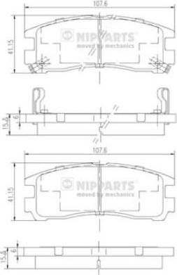 NIPPARTS Колодки тормозные зад Galant Space Runner (X3516001, J3615003)