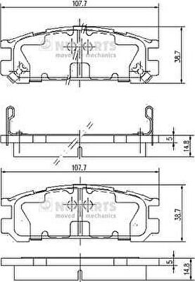 NIPPARTS Колодки диск. Impreza, Legacy, SVX 26296AA060 (572197, J3617001)