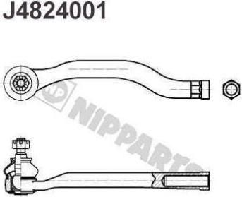 Nipparts Наконечник р/т HONDA ACCORD 92- лев. (J4824001)