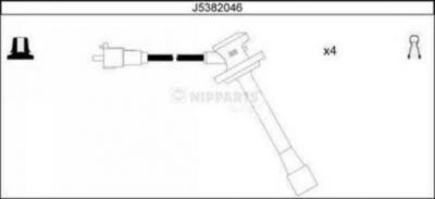 NIPParts J5382046 комплект проводов зажигания на TOYOTA AVENSIS (_T22_)