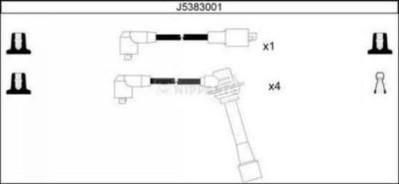 NIPParts J5383001 комплект проводов зажигания на MAZDA 323 C IV (BG)