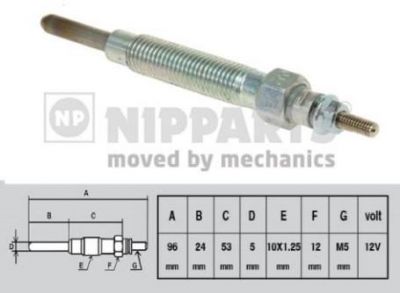Nipparts Свеча накала NISSAN/MITSUBISHI/KIA/HYUNDAI (J5710300)