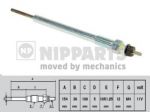 NIPParts J5710302 свеча накаливания на HYUNDAI H-1 Cargo (TQ)