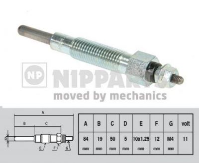 Nipparts Свеча накала NISSAN TERRANO (J5711012)