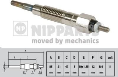 NIPPARTS Свеча накала (J5711025)