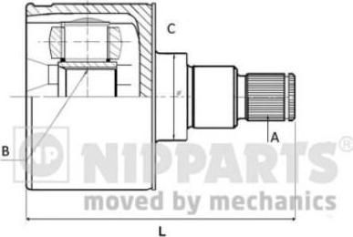 NIPParts N2834000 шарнирный комплект, приводной вал на HONDA ACCORD IV (CB)