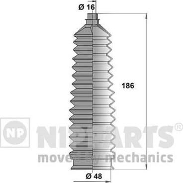 NIPParts N2840307 комплект пылника, рулевое управление на KIA RIO универсал (DC)