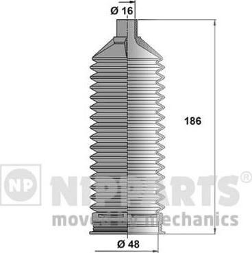 NIPParts N2840510 комплект пылника, рулевое управление на HYUNDAI GRANDEUR (HG)