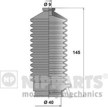 NIPParts N2841030 комплект пылника, рулевое управление на NISSAN BLUEBIRD Hatchback (T72, T12)