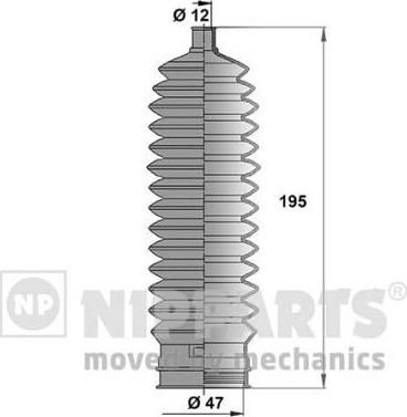 NIPParts N2844011 комплект пылника, рулевое управление на HONDA ACCORD VI (CG, CK)