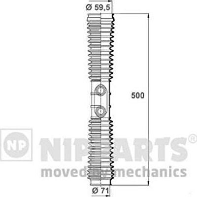 NIPPARTS Пыльник рулевой рейки HONDA CR-V II (RD_) 2.0 02-06 (53534-S9A-003, N2844022)
