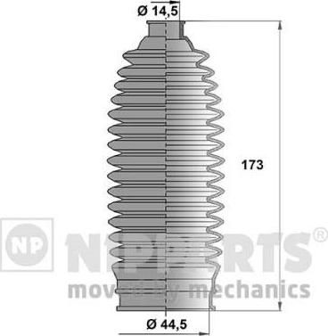 Nipparts Пыльник рулевой рейки SUBARU IMPREZA 2.0/2.5 02- (N2847014)