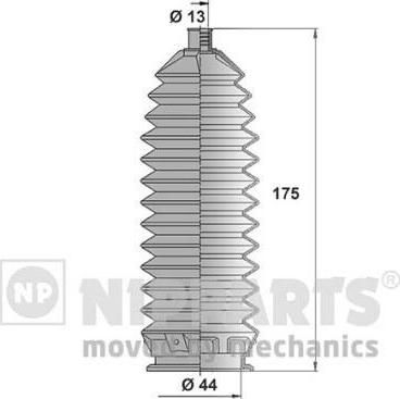 NIPParts N2848005 комплект пылника, рулевое управление на SUZUKI SX4 (EY, GY)