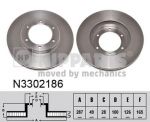 NIPParts N3302186 тормозной диск на TOYOTA DYNA c бортовой платформой/ходовая часть (KD_, LY_, TRY2_, K
