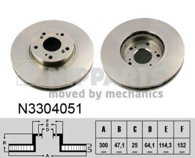 NIPPARTS Диск тормозной HONDA CR-V II 16