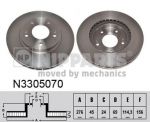 NIPParts N3305070 тормозной диск на MITSUBISHI LANCER VI (CJ-CP_)