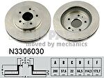 NIPParts N3306030 тормозной диск на DAIHATSU TERIOS (J2_)
