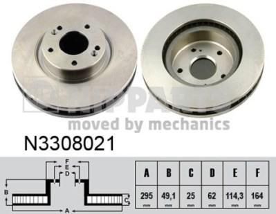 NIPPARTS Диск торм. SUZUKI GRAND VITARA 1.6/2.0 05- пер. (5521165J01, N3308021)