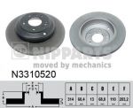 NIPParts N3310520 тормозной диск на HYUNDAI GENESIS купе