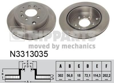 NIPPARTS Диск тормозной MAZDA CX-7 06-/CX-9 07- задний (L206-26-251B, N3313035)