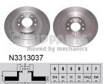 NIPParts N3313037 тормозной диск на MAZDA 6 (GG)