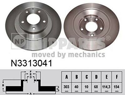 NIPParts N3313041 тормозной диск на MAZDA CX-5 (KE, GH)