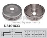NIPPARTS Барабан тормозной NISSAN NAVARA 05- (N3401033)