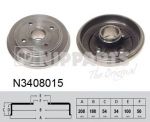 NIPParts N3408015 тормозной барабан на SUZUKI WAGON R+ (MM)