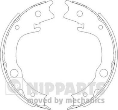 NIPParts N3502086 комплект тормозных колодок, стояночная тормозная с на TOYOTA YARIS (SCP1_, NLP1_, NCP1_)
