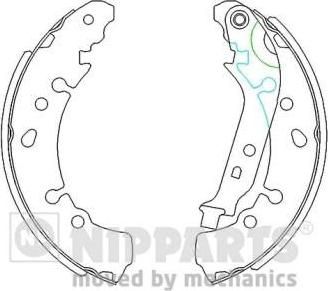 NIPPARTS Колодки тормозные ручного тормоза Toyota Yaris 1.0/1.3/1.4D 06- (04495-0D040, N3502091)