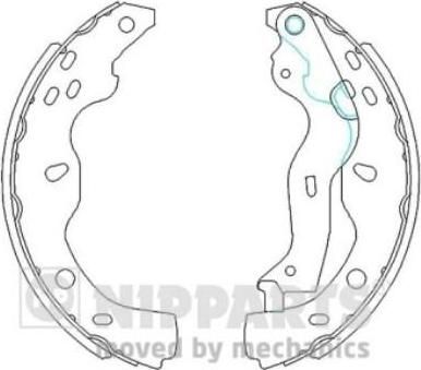 NIPPARTS Колодки тормозные барабанные SUZUKI SX4 FIAT SEDICI (53200-79J00, N3508029)