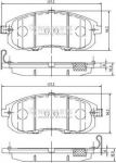 NIPPARTS Колодки торм. NISSAN JUKE 10- /TIIDA 07- пер. TEANA 08- (D1060-1KA1A, N3601099)