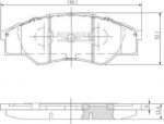 NIPPARTS Колодки тормозные перед. TOYOTA Hilux 05-> (044650K160, N3602137)