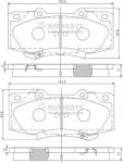 NIPParts N3602147 комплект тормозных колодок, дисковый тормоз на TOYOTA HILUX III пикап (KUN_, TGN_, LAN_, GGN_)