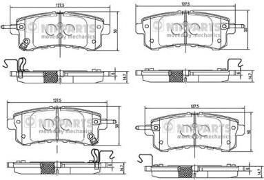 Nipparts Колодки тормозные NISSAN PATROL III (Y62) 5.6 10- задн. (N3611058)