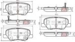 NIPParts N3615017 комплект тормозных колодок, дисковый тормоз на MITSUBISHI OUTLANDER III (GG_W, GF_W, ZJ)