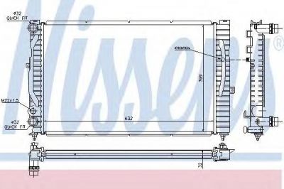 NISSENS Радиатор основной VAG A4(B5)/Superb I/Passat B5 mot.1,6/1,8T/2,01,9T (60299)