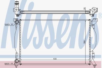 NISSENS Радиатор VAG A4 1.6-2.0/1.9TD/2.0TD 01-05 (8E0.121.251 A, 60304A)