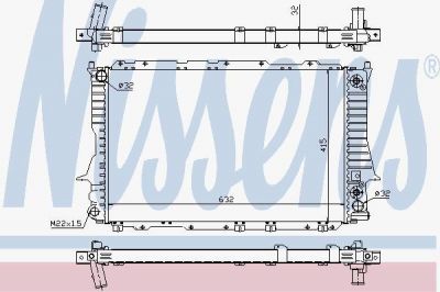 NISSENS Радиатор охлаждения двигателя AUDI 100 (90-) 4.2 i (4A0121251B, 60312)