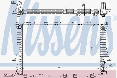 NISSENS Радиатор VAG A100 2.4-2.8 91-98 (4A0121251M, 60476)