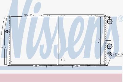 NISSENS Радиатор A100 85-91 2.3 TURBO,2.2-2.3L,+AC (443121251K/L, 604781)