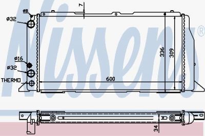 NISSENS Радиатор VAG A80 1.6-2.0 87-92 (893121251, 60487)