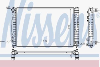 NISSENS Радиатор VAG A4 2.4-2.8/2.5TD 97-04 (8D0121251N, 60497)