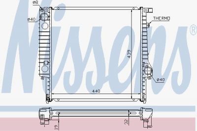 Nissens 60635A радиатор, охлаждение двигателя на 3 кабрио (E30)