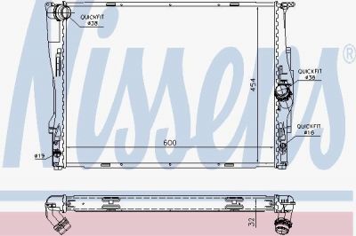 NISSENS Радиатор основной E81/E87/E90/X1(E84) mot.1,6...3,0L (60786A)