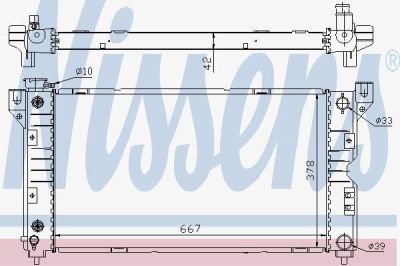 NISSENS Радиатор CHRYSLER VOYAGER 2.0-3.3 95-02 (4682785, 60984)