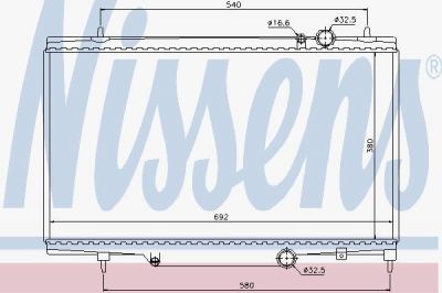 Nissens 61297 радиатор, охлаждение двигателя на PEUGEOT 607 (9D, 9U)